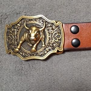 COPY - Longhorn bull rodeo western Belt Buckle